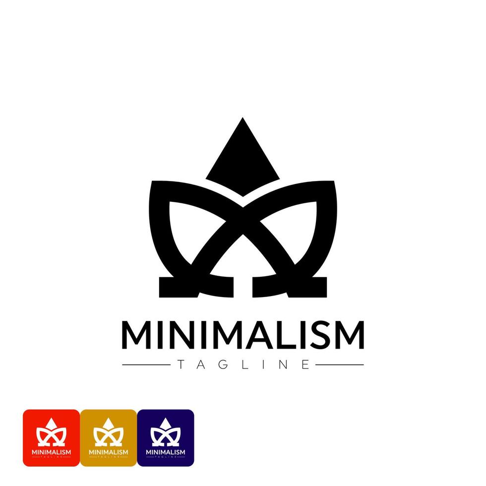 minimalistisk logotyp vektor design mall i enkel linjär stil - abstrakt emblem, enhet och förtroende, Tillbehör och objekt