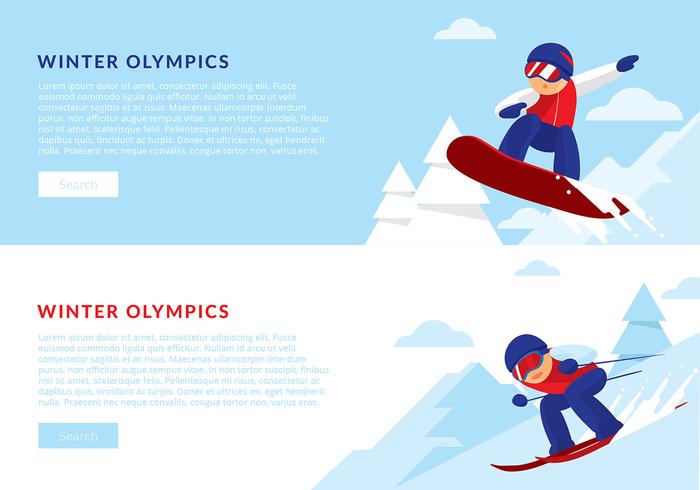Olympische Winterspiele Banner Vektor