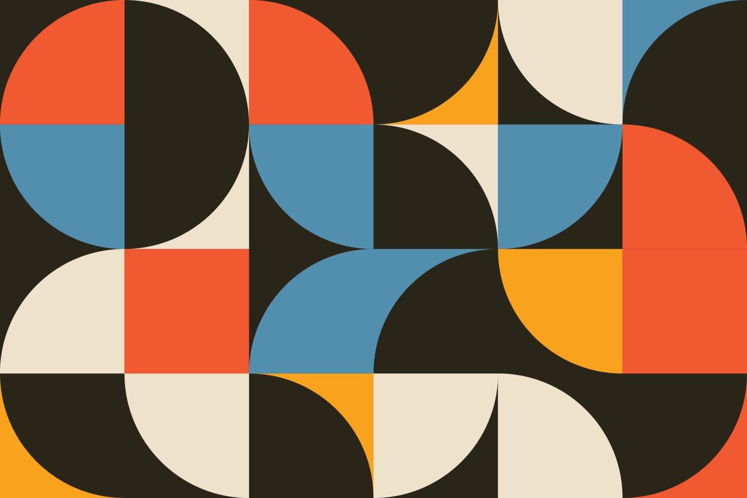 dekorative geometrische Form Zusammensetzung nahtloses Musterdesign im Bauhaus-Stil vektor