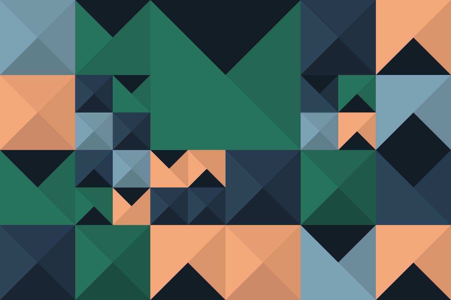 abstraktes geometrisches buntes Dreieck Mosaik Musterdesign im Retro-Stil vektor