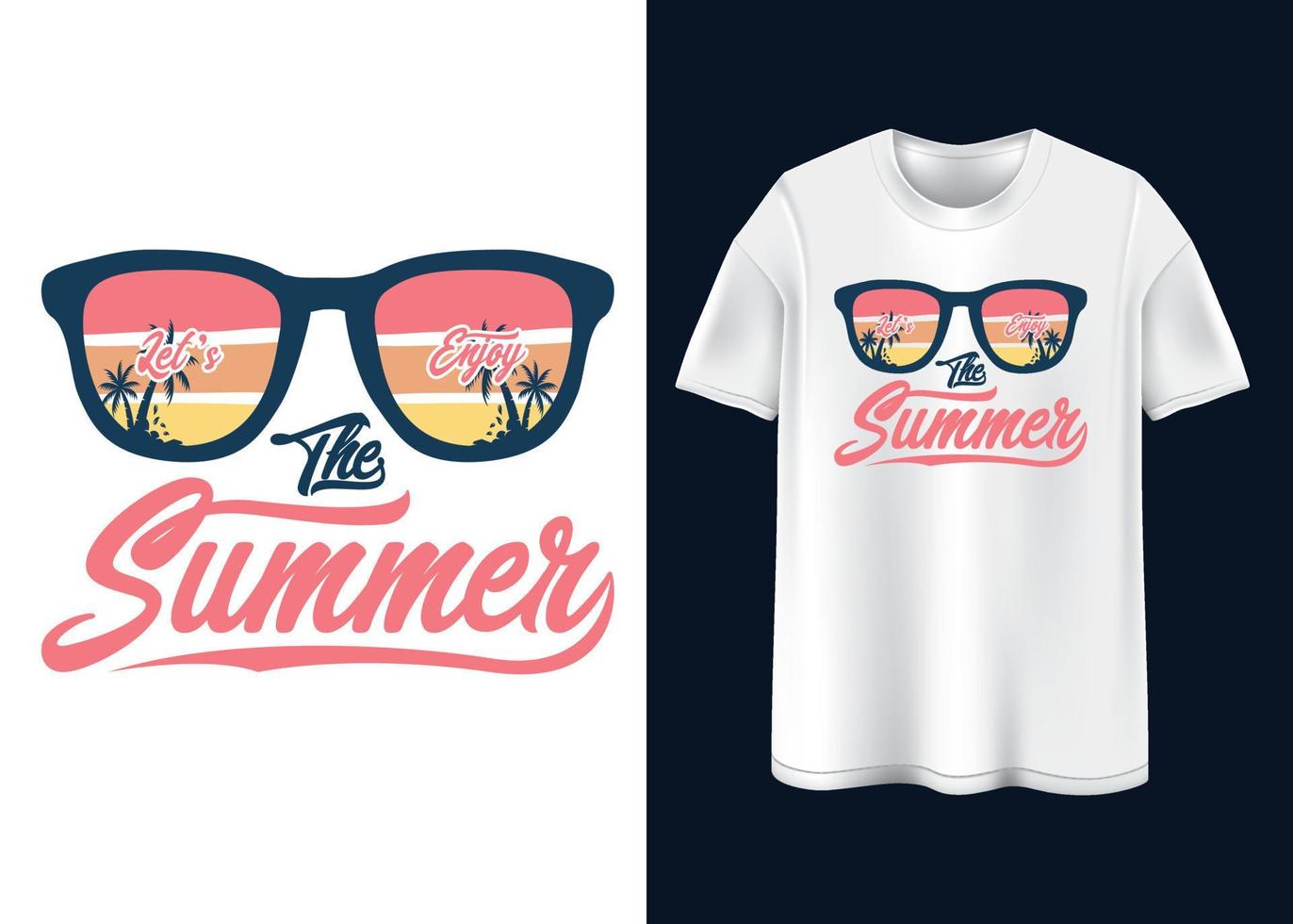 låt oss njut av de sommar t-shirt design vektor