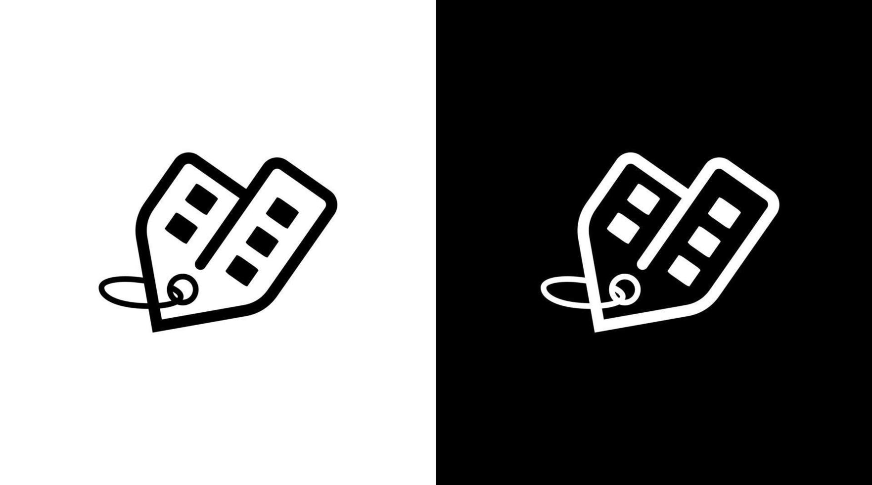bauwohnung preisschild logo monogramm schwarz-weiß symbol illustration entwirft vorlagen vektor