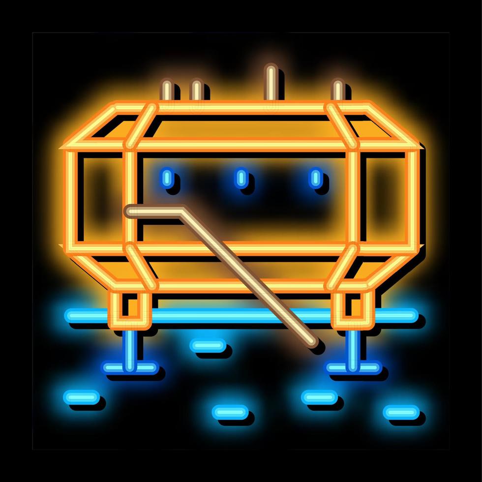 polarstation neonglühen symbol illustration vektor