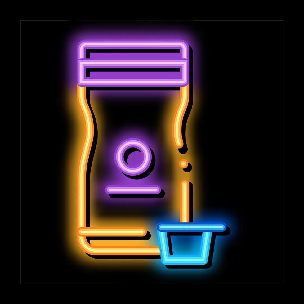 Shop-Creme-Neon-Glow-Symbol-Illustration vektor
