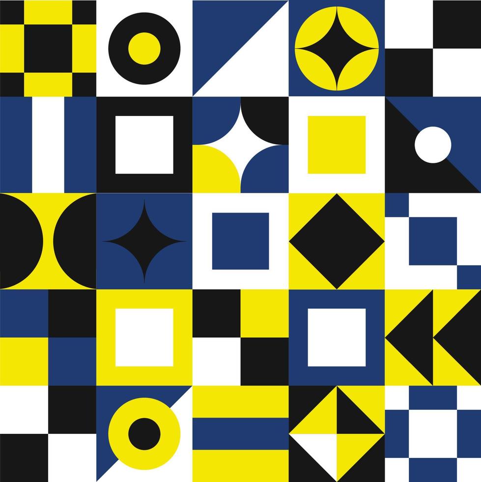 blå och gul geometrisk vektor mönster