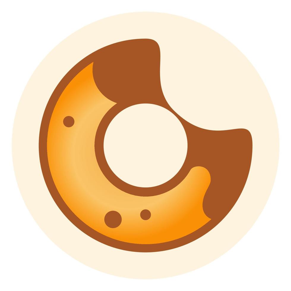 bageribyte baka tecken symbol av de defi projekt kryptovaluta logotyp i cirkel, decentraliserad finansiera mynt ikon isolerat på vit bakgrund. vektor illustration.