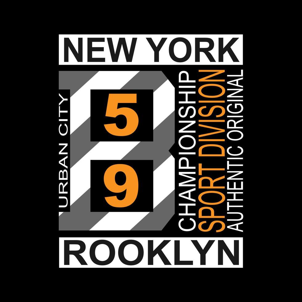 ny york brooklyn atletisk vektor typografi design