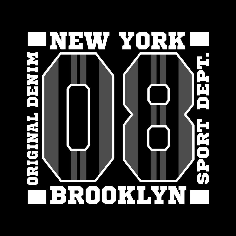 New York Brooklyn Athletic Division Vektordesign vektor