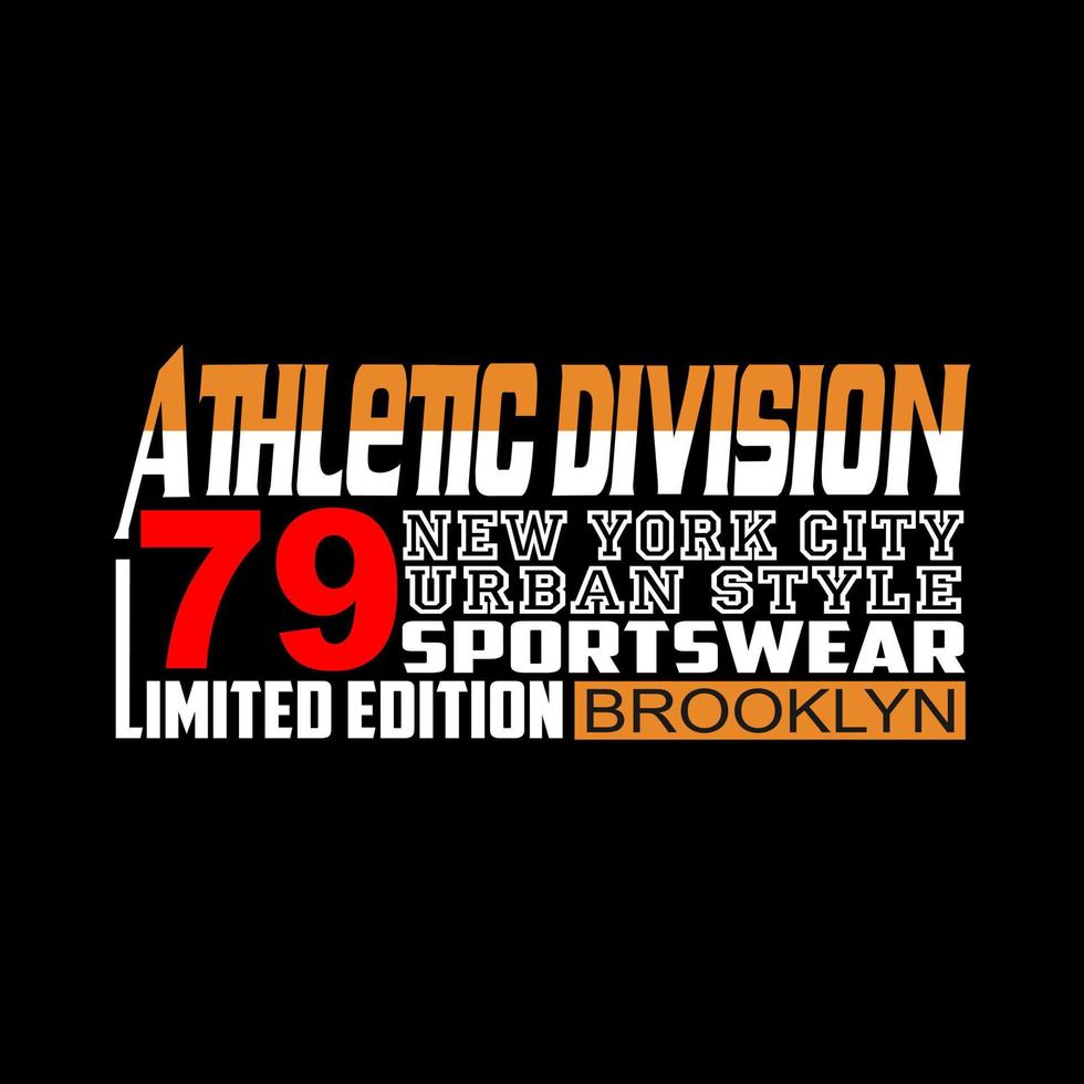 New York Brooklyn Athletic Division Vektordesign vektor