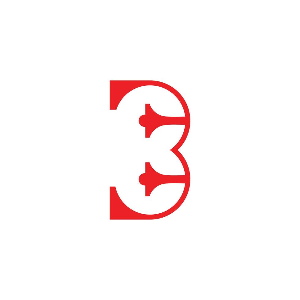 Buchstabe b abstrakter Lampensymbol-Logo-Vektor vektor