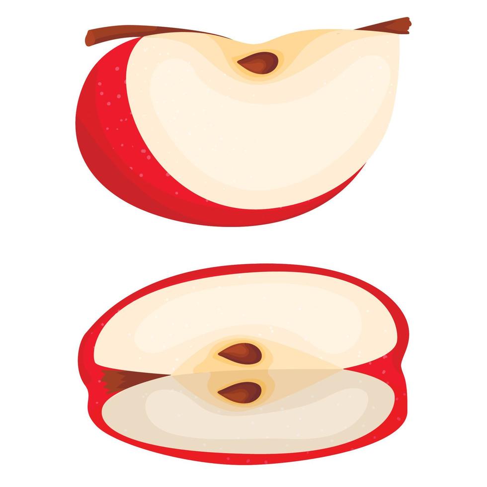 Symbol. Apfel. roter, reifer Apfel. vektorillustration im modernen flachen stil. das Konzept der richtigen Ernährung. Früchte. vektor