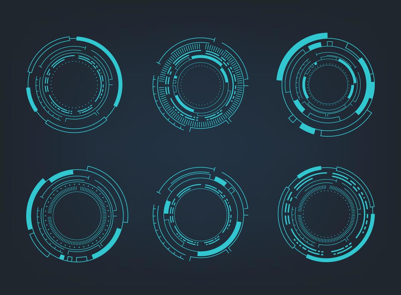 trogen abstrakt hud. cirkel teknologi element uppsättning. trogen hud gränssnitt. vektor illustration.