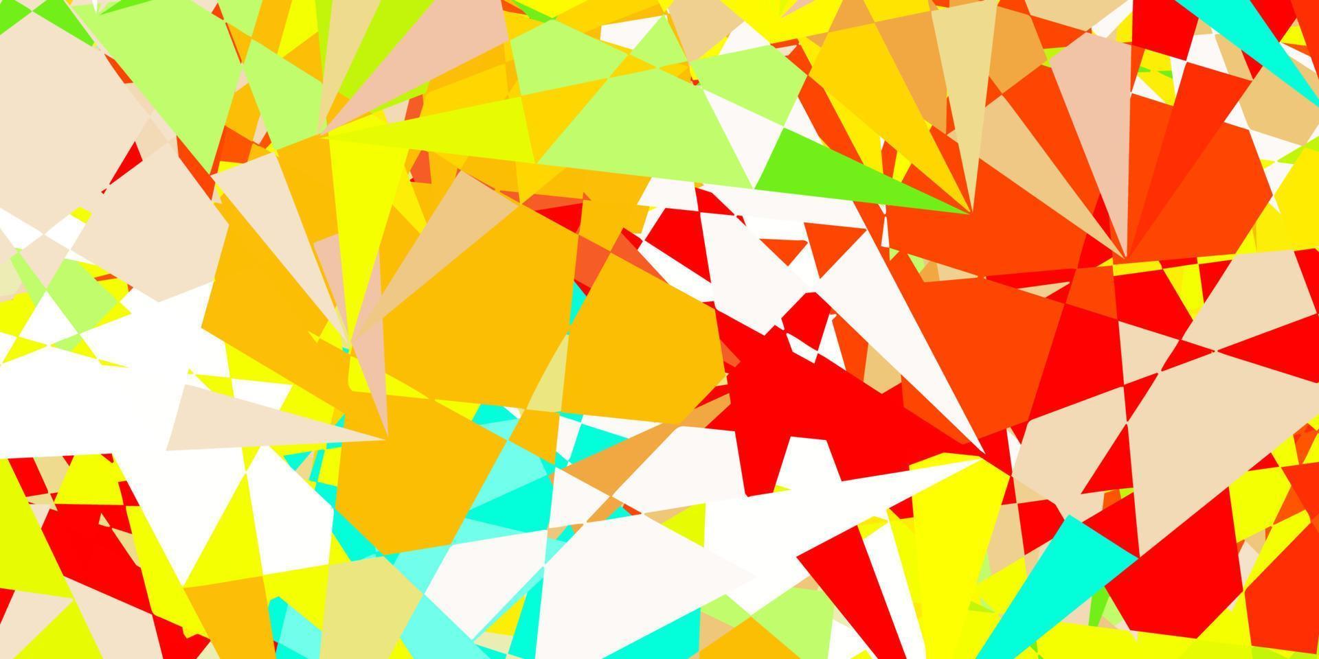 hellgrünes, rotes Vektorlayout mit Dreiecksformen. vektor