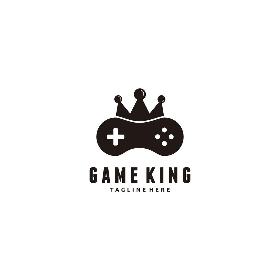 kunglig, krona, kung spel kontrollant logotyp design vektor
