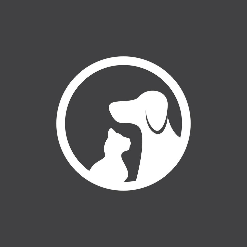 Haustier-Shop-Silhouette-Logo-Vektor-Vorlage vektor