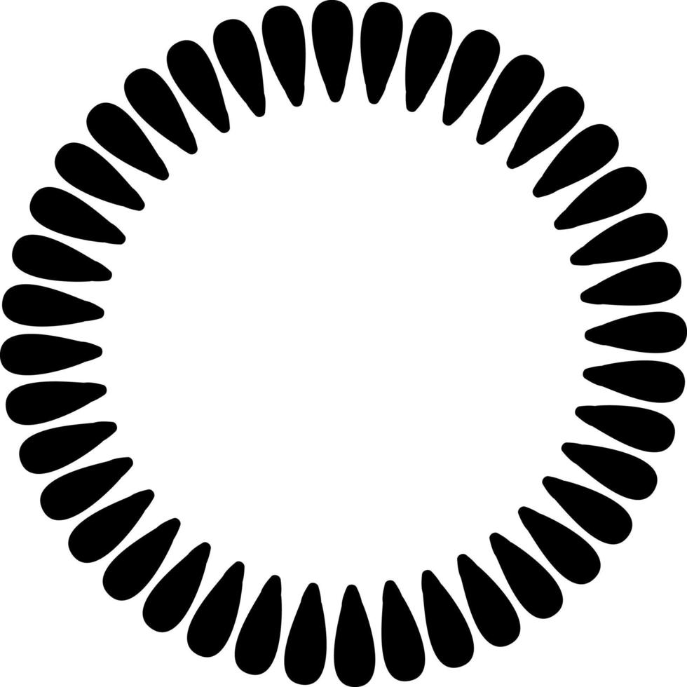 Illustration eines Kreises mit Tropfen. vektor