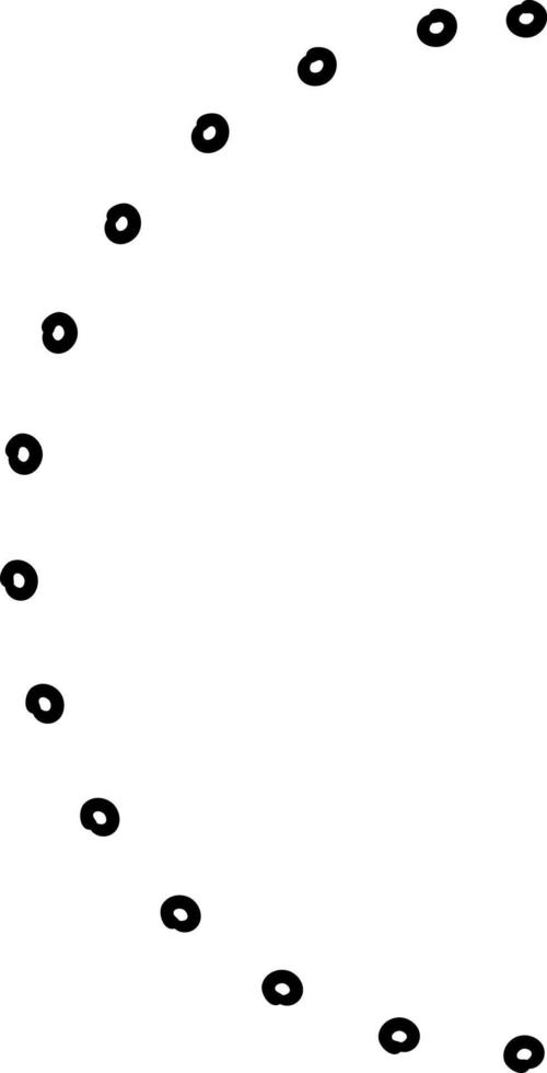 Illustration eines Halbkreises mit Kreisen. vektor