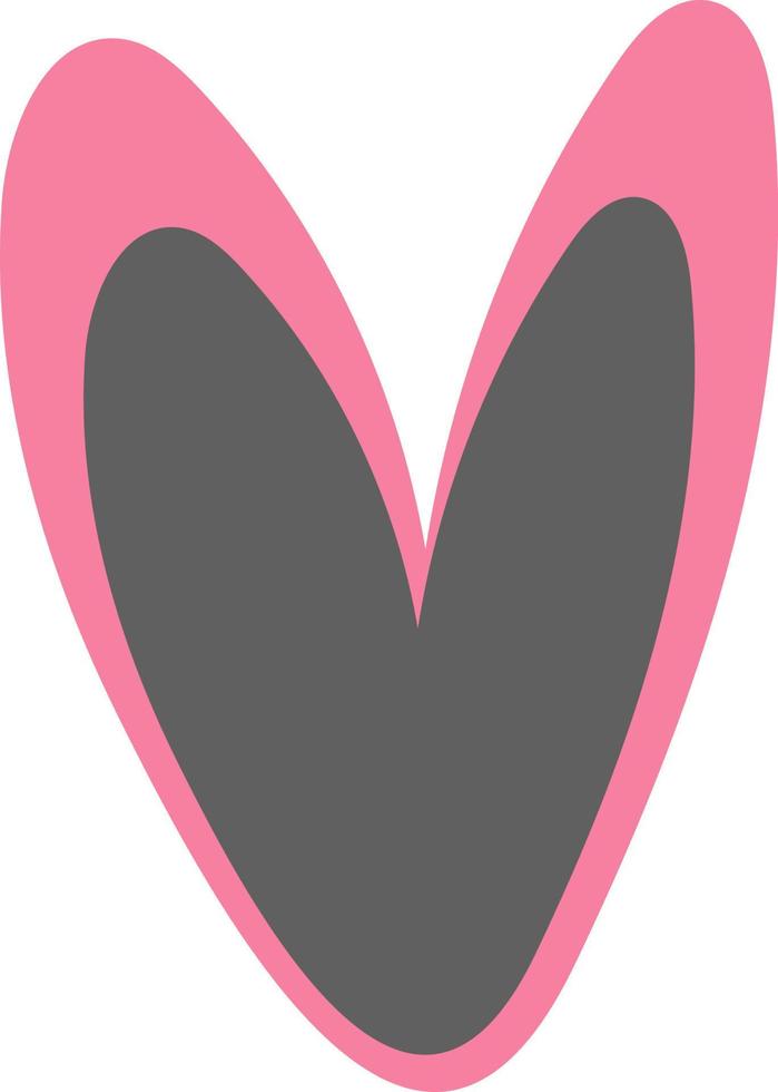 Illustration von zwei rosa und grauen Herzen. vektor