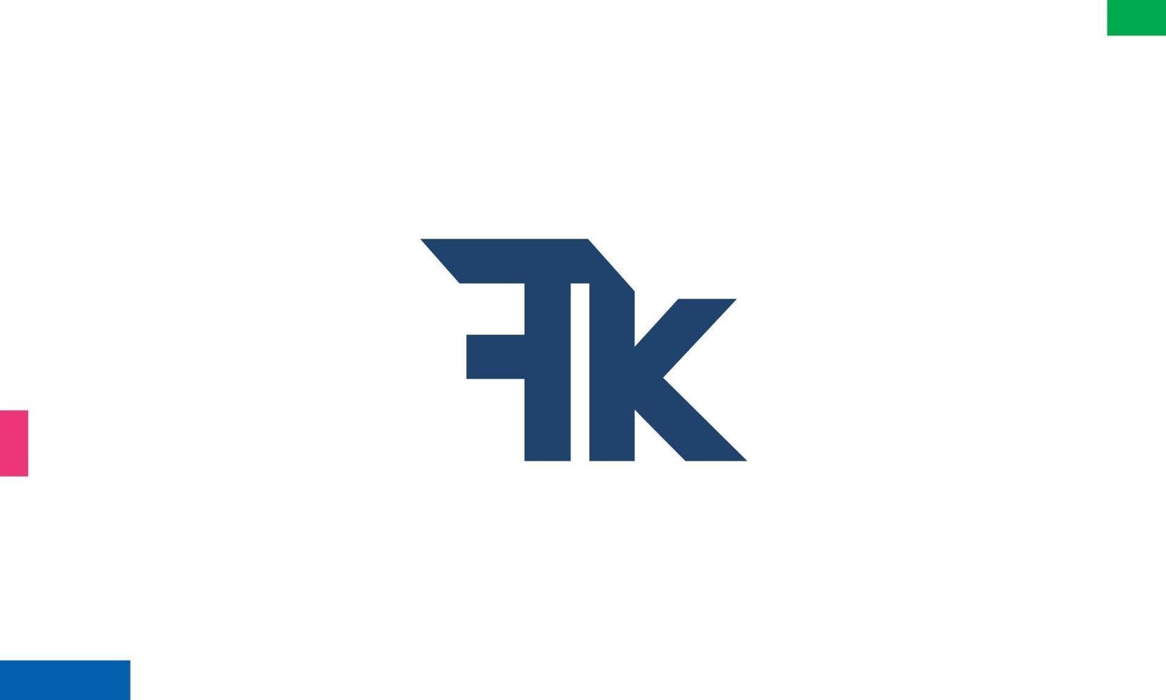 alfabetet bokstäver initialer monogram logotyp fk, kf, f och k vektor