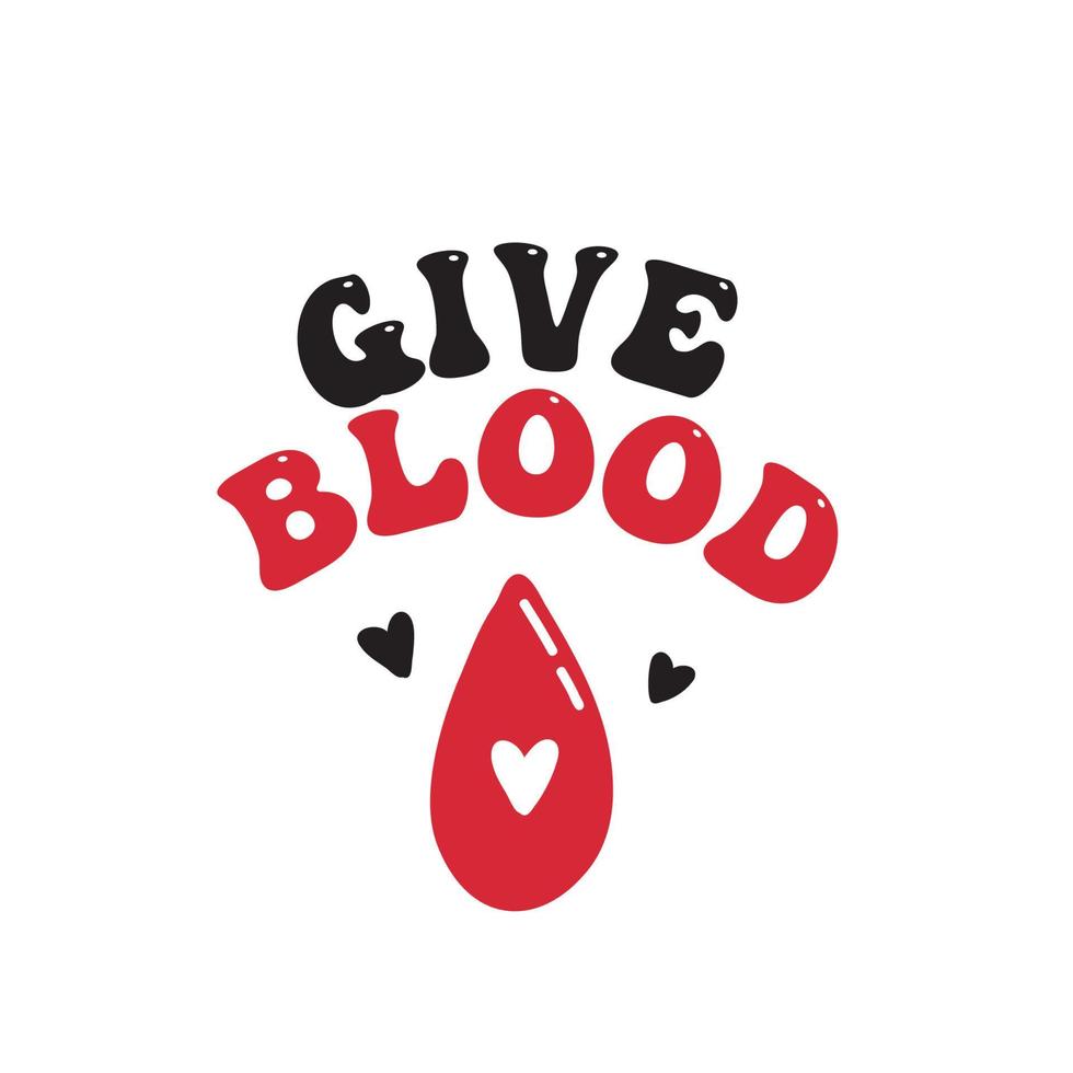 ge blod väska vektor grafisk emblem. blod donation begrepp för värld givare dag.