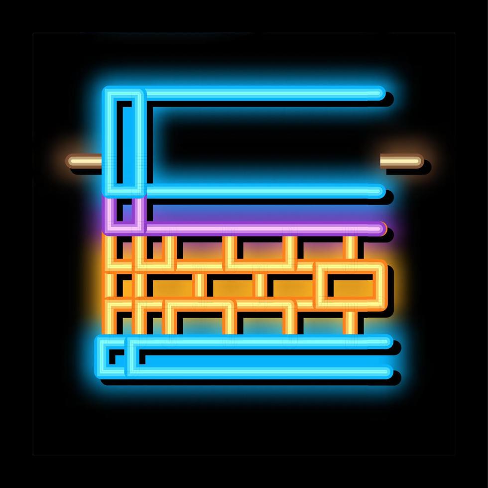 vorgefertigte grundierung neonglühen symbol illustration vektor