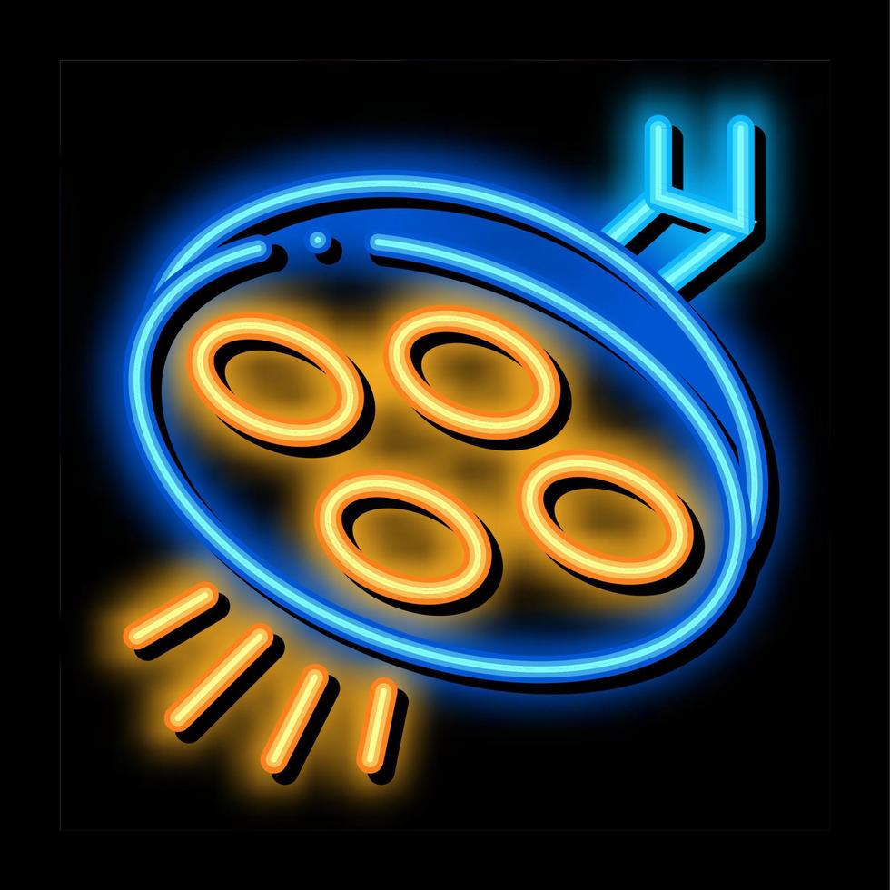 kirurgisk lampa neon glöd ikon illustration vektor