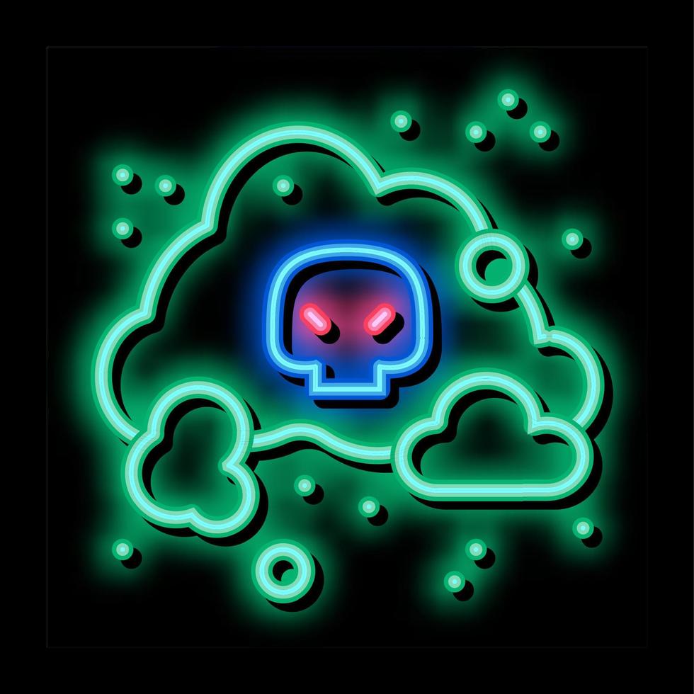 geruch geruch rauch neonglühen symbol illustration vektor