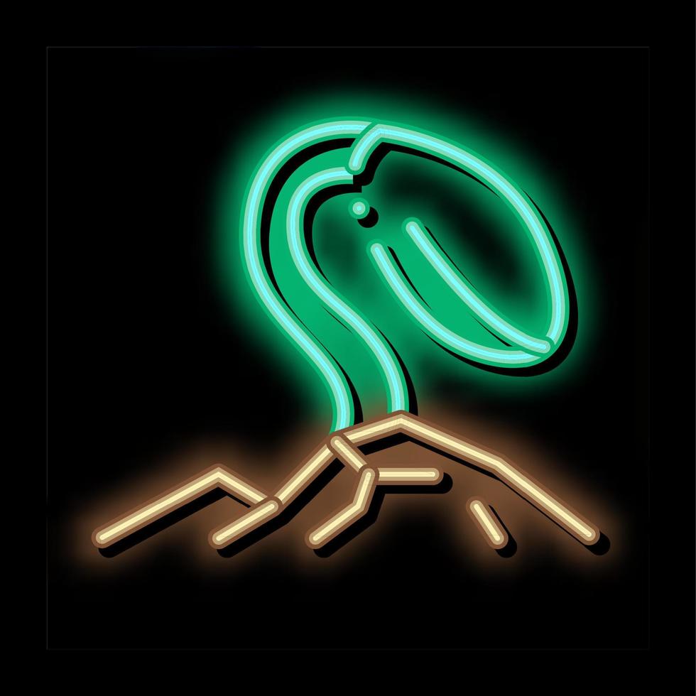 sojawachstum neonglühen symbol illustration vektor