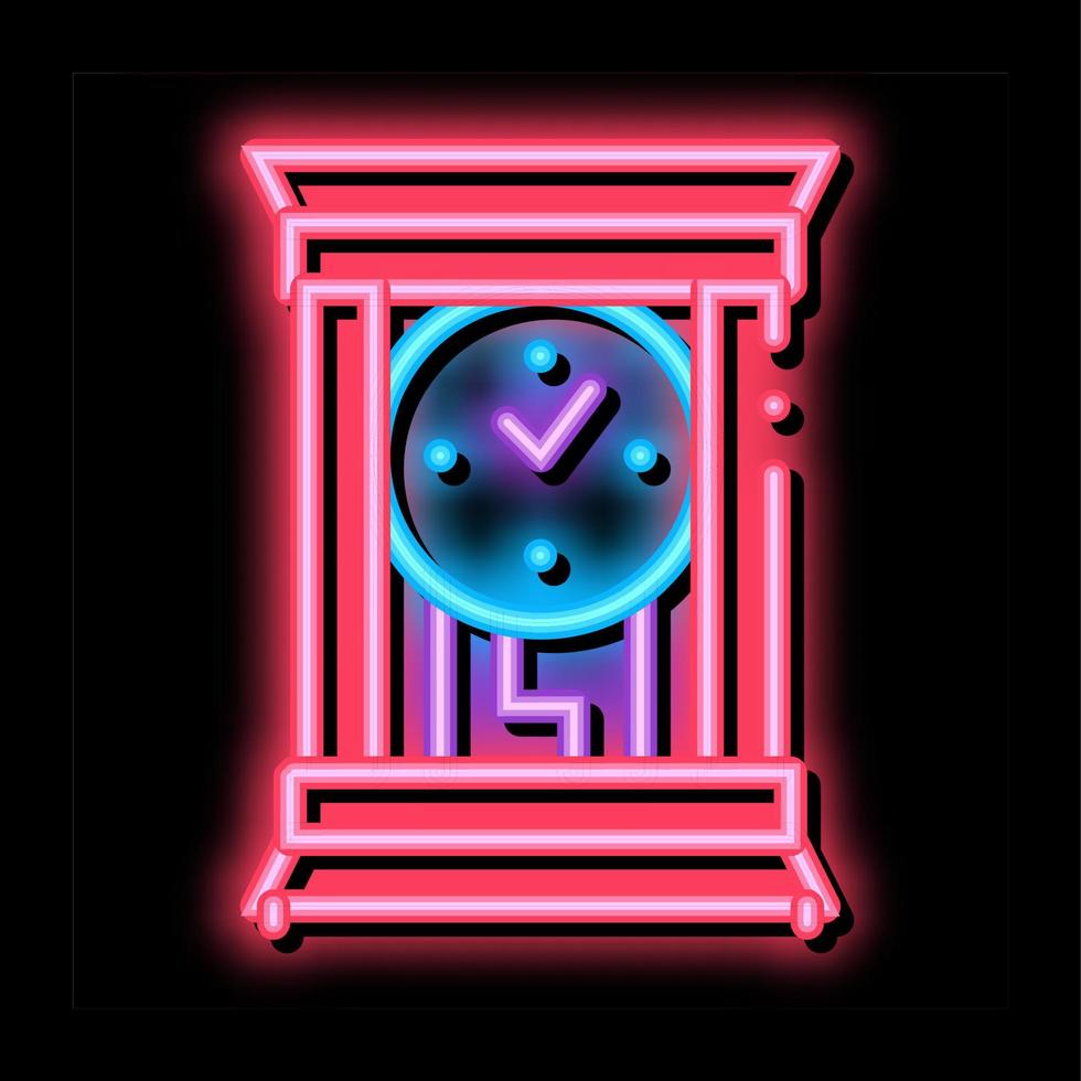 inländische uhr neonglühen symbol illustration vektor