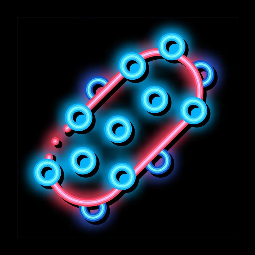virus patogen element neon glöd ikon illustration vektor