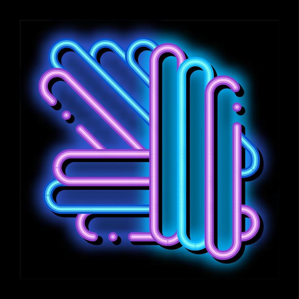 Allegie-Organismus-Erreger klebt Neon-Glow-Symbol-Illustration vektor