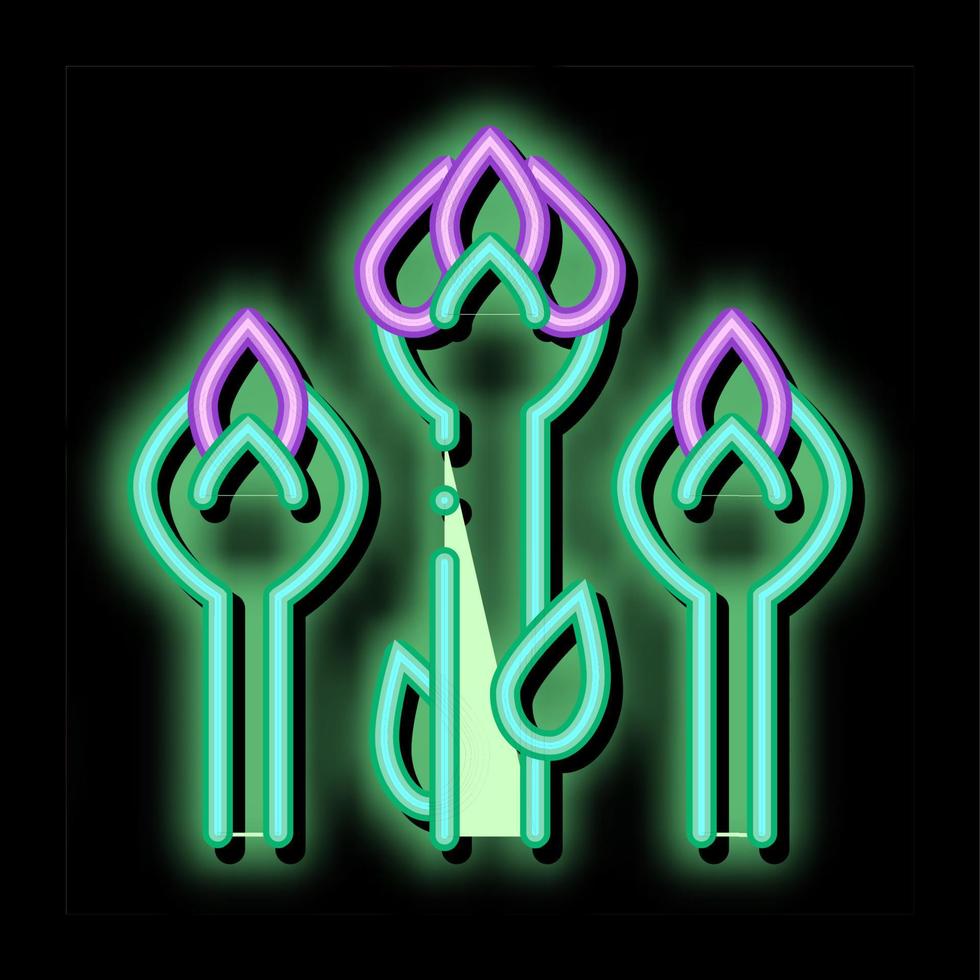 gesunde lebensmittel gemüse schlange bohne neon glühen symbol illustration vektor