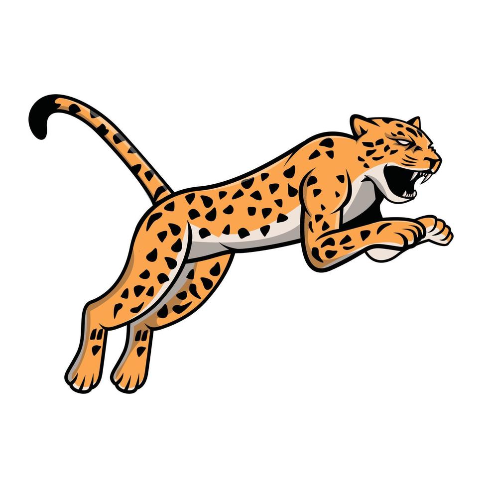 Leopard-Tier-Vektor-Illustration vektor