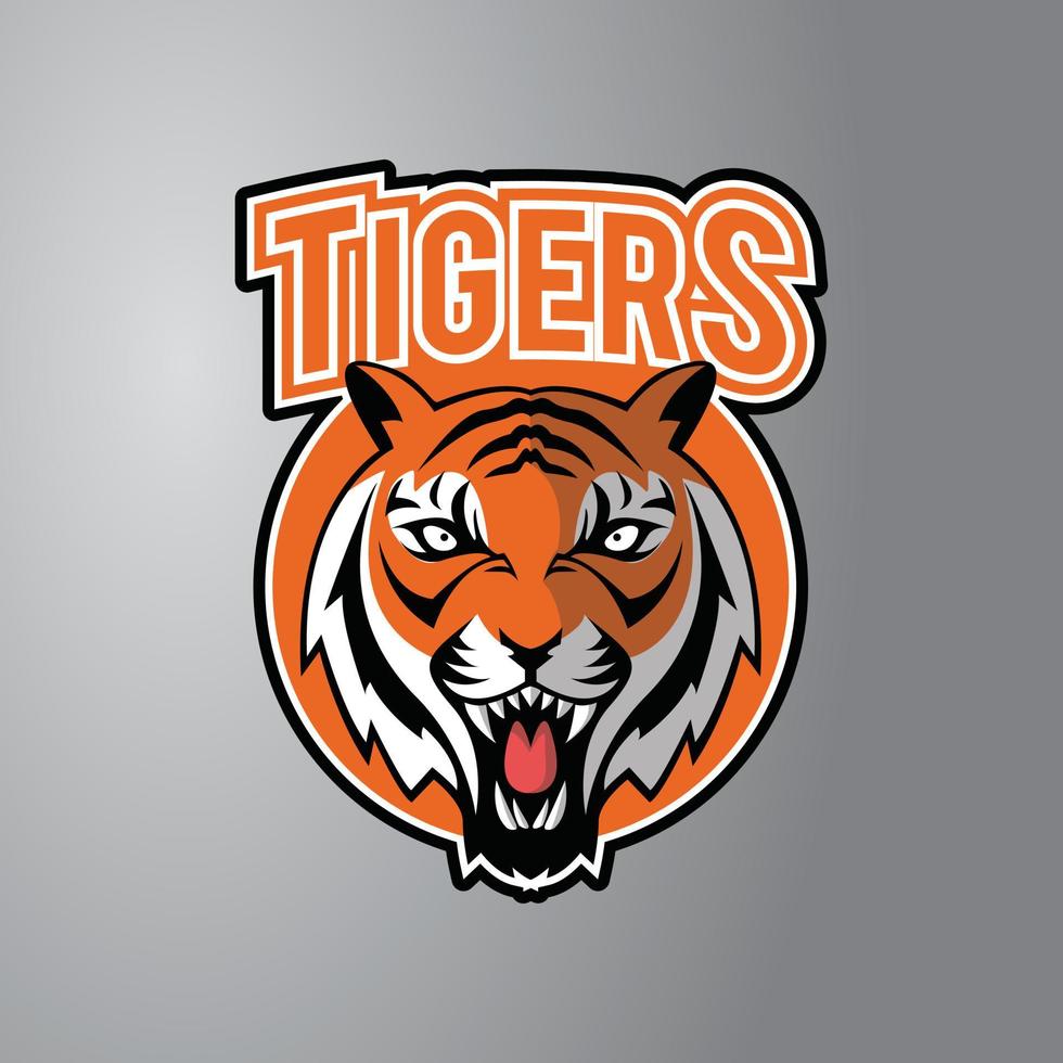 tiger huvud symbol design vektor