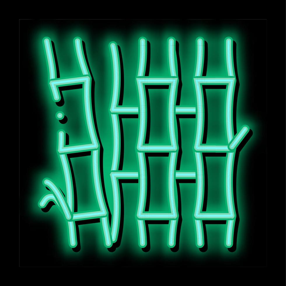 bambusstiele neonglühen symbol illustration vektor