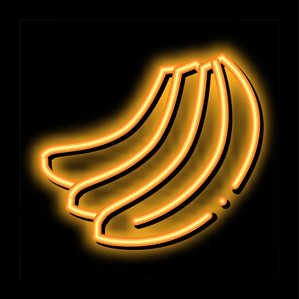 haufen bananen neonglühen symbol illustration vektor