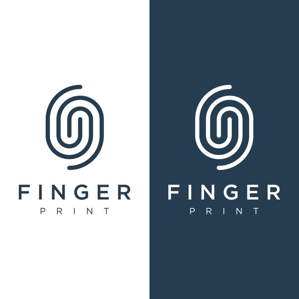 modern mänsklig fingeravtryck vektor logotyp. fingeravtryck för identitet, företag kort, teknologi, digital.