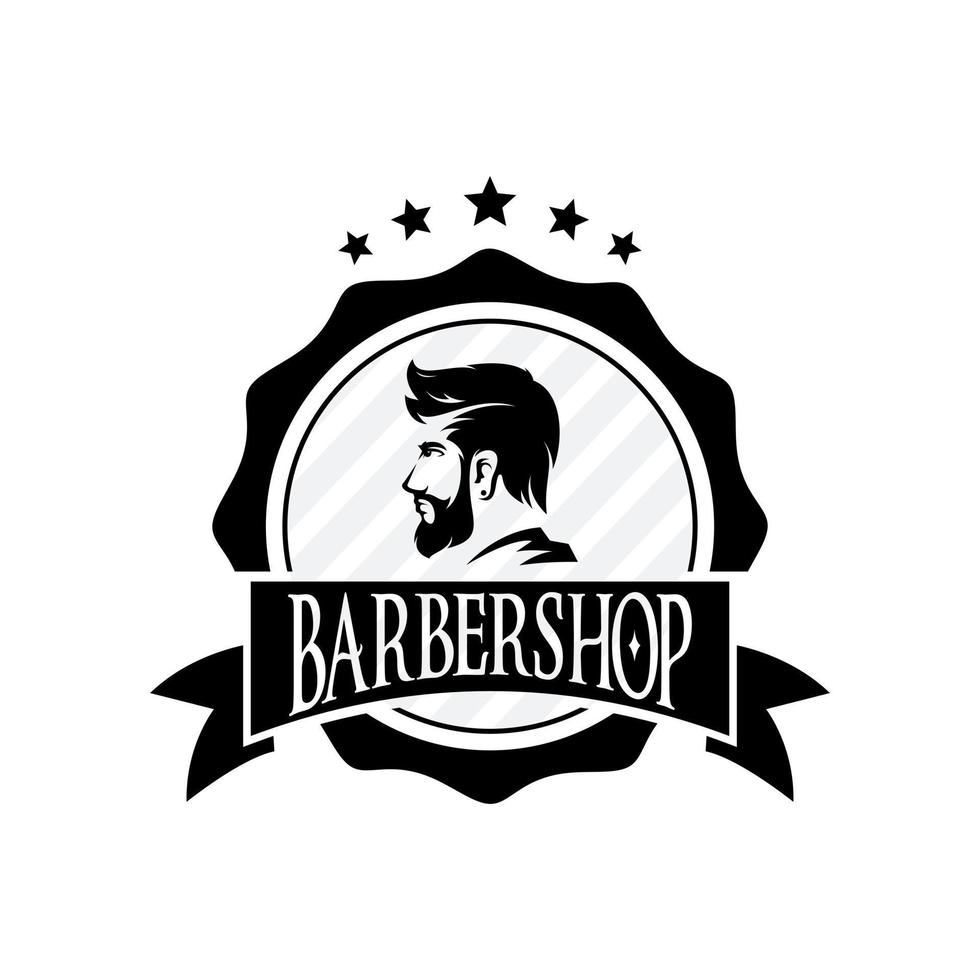 barberare affär logotyp vektor mall v12