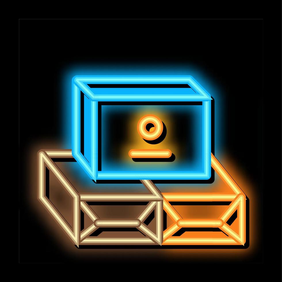 Packungen mit Butter-Neonlicht-Symbol-Illustration vektor