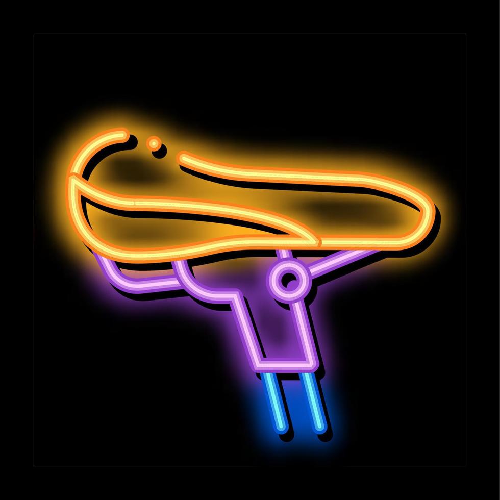 fahrradsitz neonglühen symbol illustration vektor