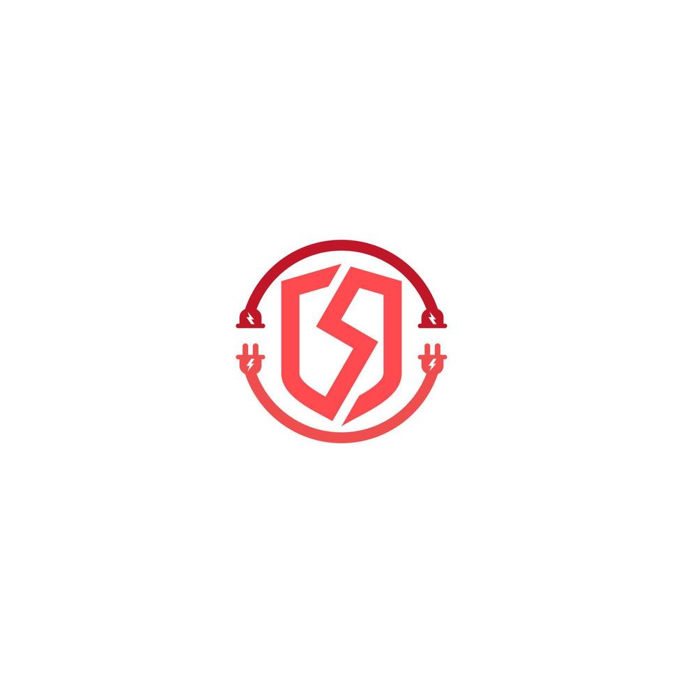 Blitz-Vektor-Logo Elektrohaus-Logo-Design. vektor