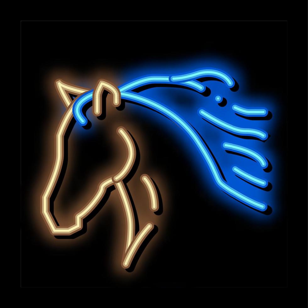 sportigt barriär neon glöd ikon illustration vektor