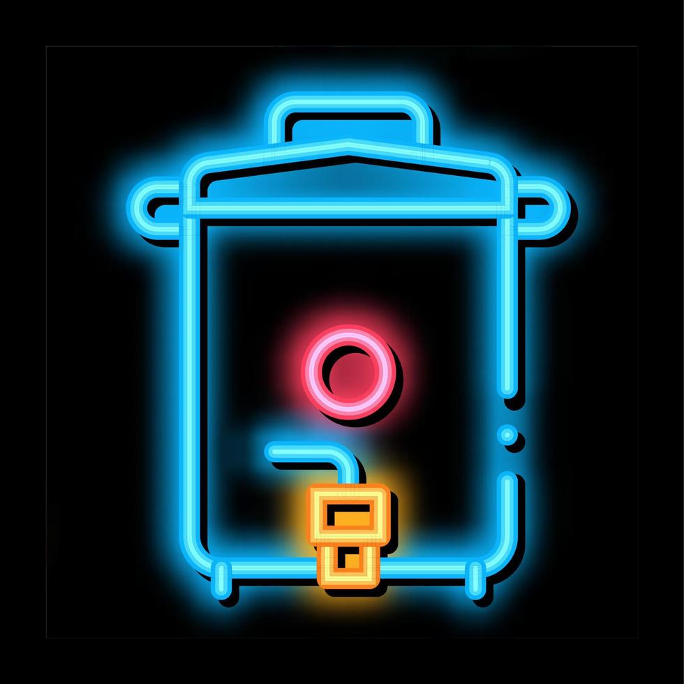 brauerei ausrüstung neonglühen symbol illustration vektor