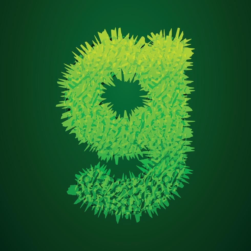 gräs- 3d illustration av små brev g vektor