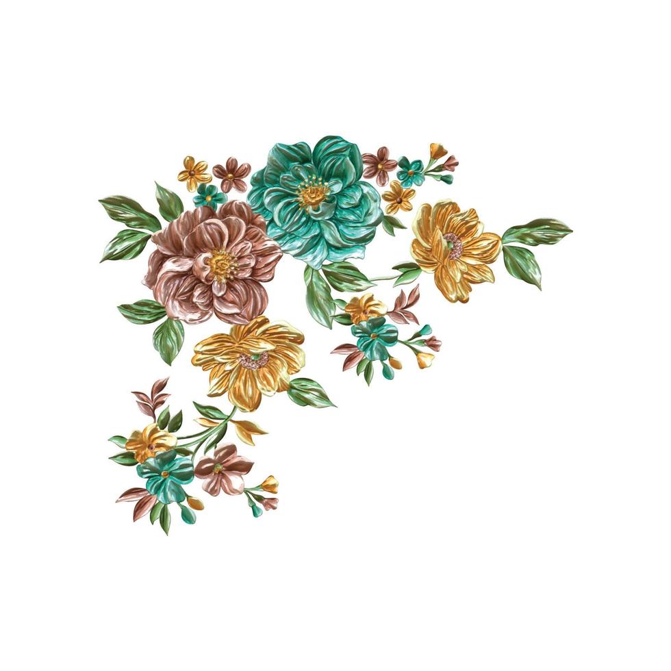 blomma illustration, botanisk blommig bakgrund, dekorativ blomma mönster, digital målad blomma, blomma mönster för textil- design, blomma buketter, blommiga bröllop inbjudan mall. vektor