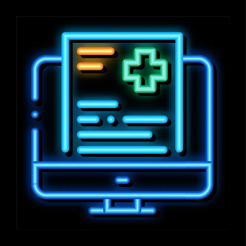 Online-Empfangs-Neonlicht-Symbol-Illustration vektor