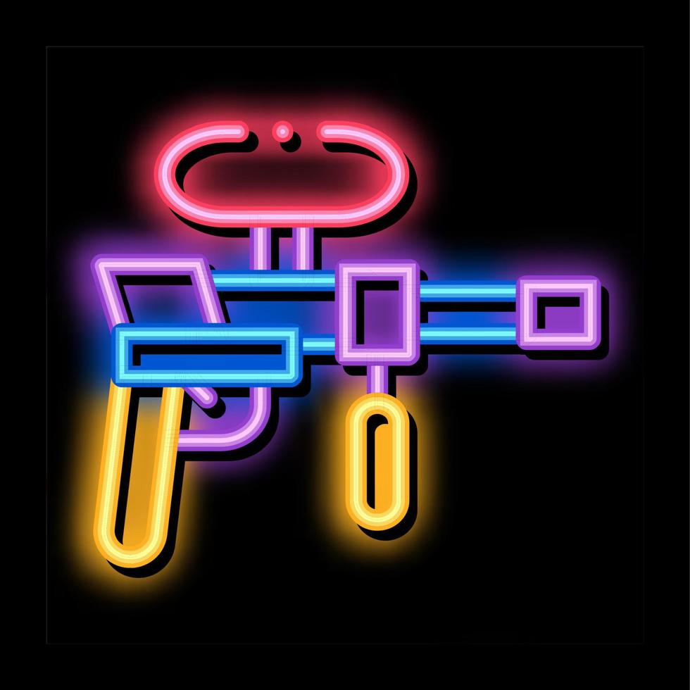 paintball gun neonglühen symbol illustration vektor