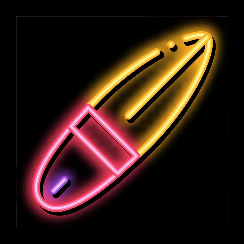 kanu neonlicht symbol illustration vektor