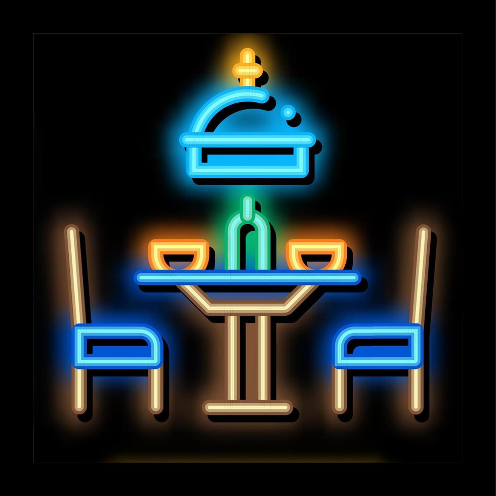 kantine neon glühen symbol illustration vektor