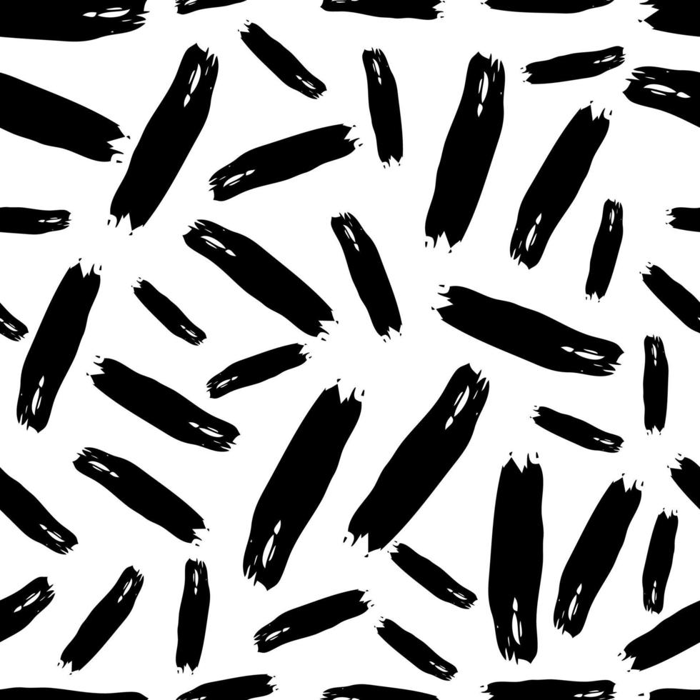 nahtloses muster mit dunklem handgezeichnetem kritzelabstrich auf weißem hintergrund. abstrakte Grunge-Textur. Vektor-Illustration vektor